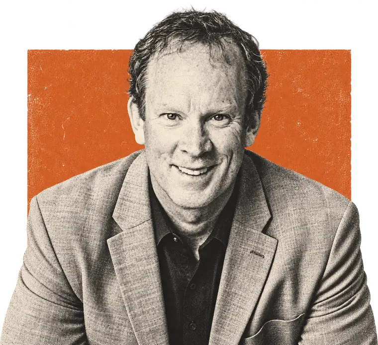 Lithograph portrait of Tom Krause
